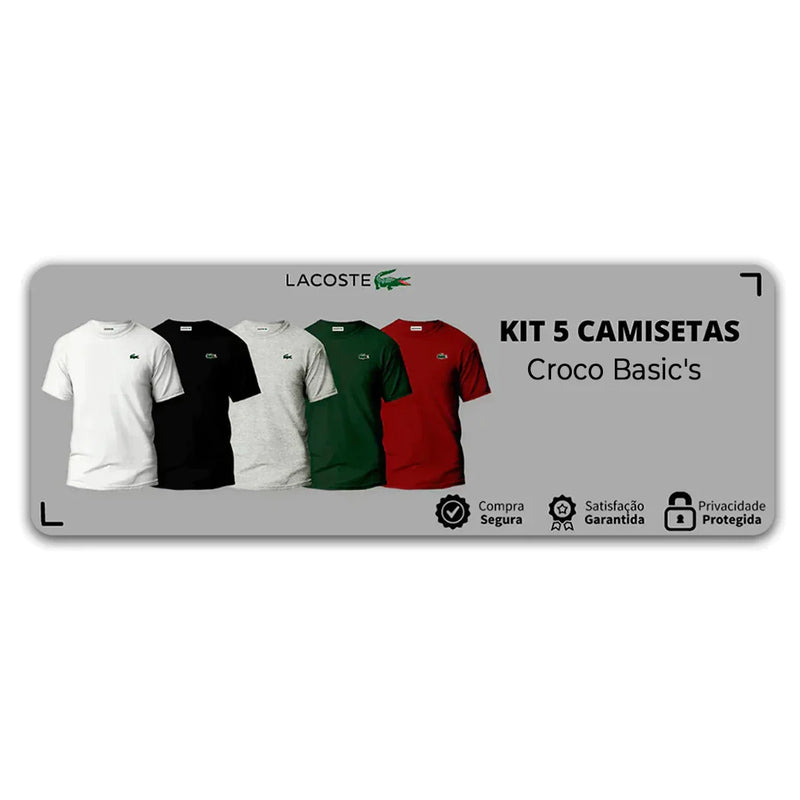 Kit 3 Camisetas Lacoste -  Basic