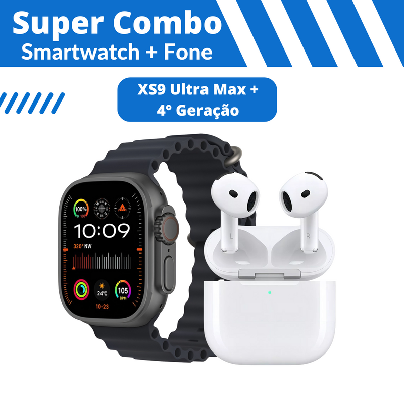 Smartwatch XS9 Ultra Max + Fone АіrРrо 4ª Geração