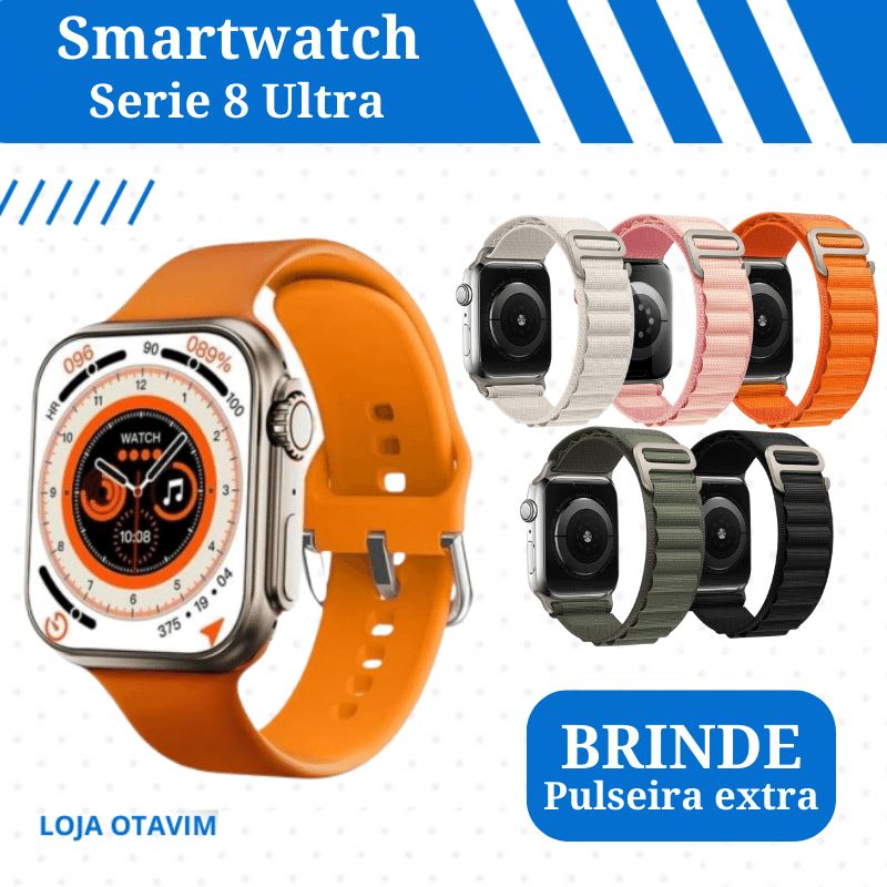 Smartwatch Ultra Serie 8 Lançamento 2023 + Brinde Exclusivo